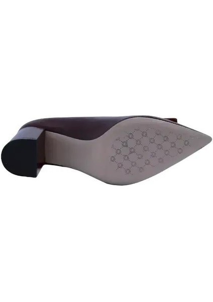 Hakiki Deri Bordo Ayakkabı Stiletto 9841 82 V3