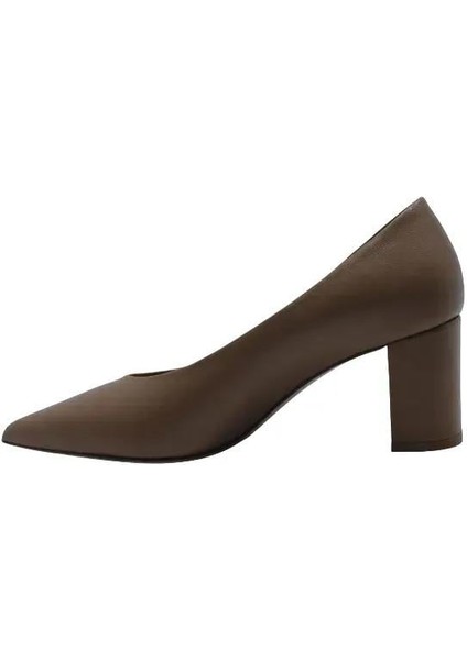 Hakiki Deri Bıskuvı Ayakkabı Stiletto 9841 06 V2