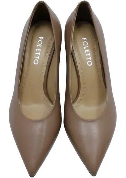 Hakiki Deri Bıskuvı Ayakkabı Stiletto 9841 06 V2
