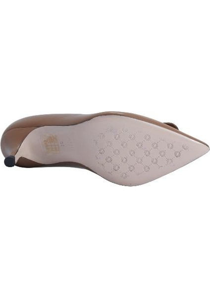 Hakiki Deri Camel Ayakkabı Stiletto 9841 41