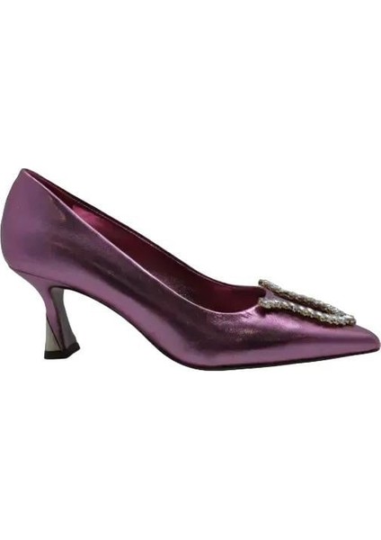 Hakiki Deri Pembe Ayakkabı Stiletto 9841 103