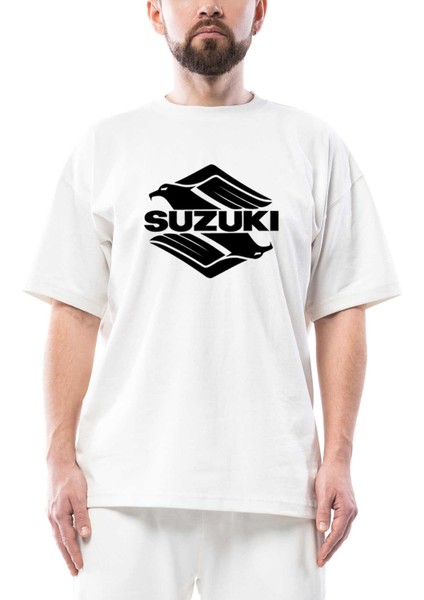 Suzuki Intruder Oversize Beyaz Tişört