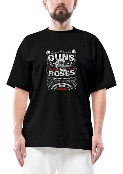 Guns N Roses Louis Ulle Kentucky Siyah Oversize Tişört