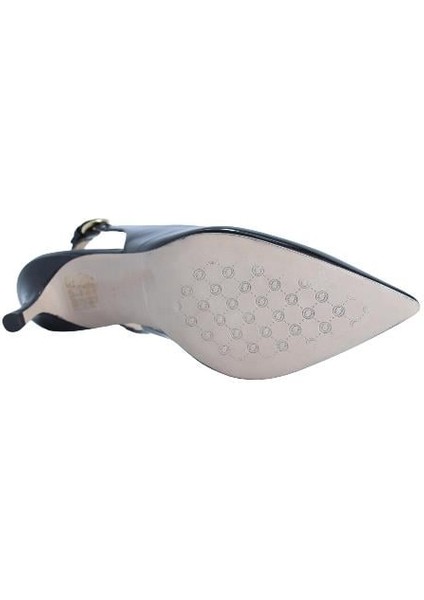 Hakiki Deri Sıyah-Altın Ayakkabı Stiletto 9841 48 V1 fırsatları