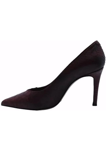 Hakiki Yılan Deri Bordo Ayakkabı Stiletto 4924 84 Yln fiyatları