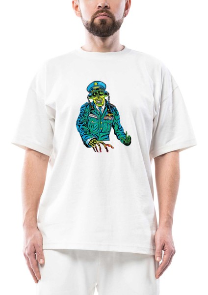 Megadeth Holy Wars Oversize Beyaz Tişört