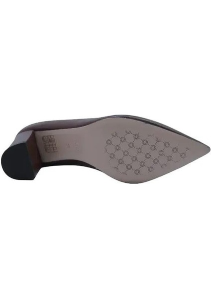 Hakiki Deri Kahve Ayakkabı Stiletto 9841 06 V2