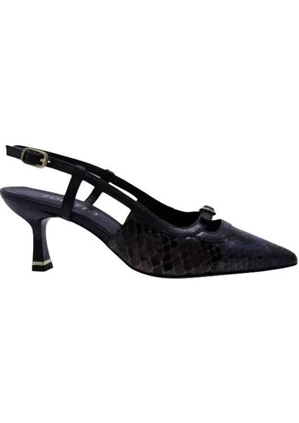 Hakiki Yılan/hakiki Deri Kremıt-Mor Ayakkabı Stiletto 9841 110 Yln