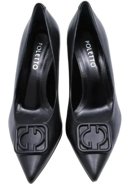 Hakiki Deri Sıyah Ayakkabı Stiletto 9841 41 modelleri