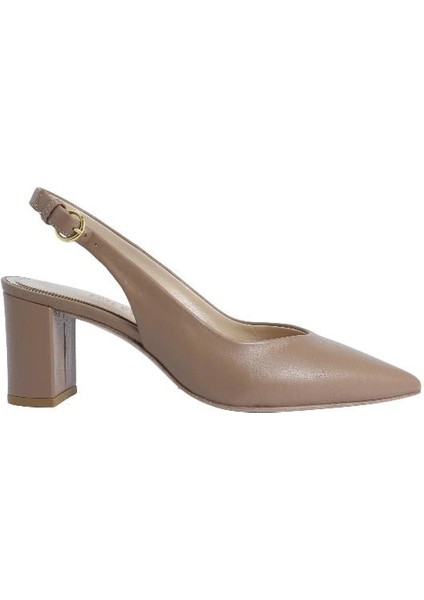 Hakiki Deri Bıskuvı-Altın Ayakkabı Stiletto 9841 48 V2