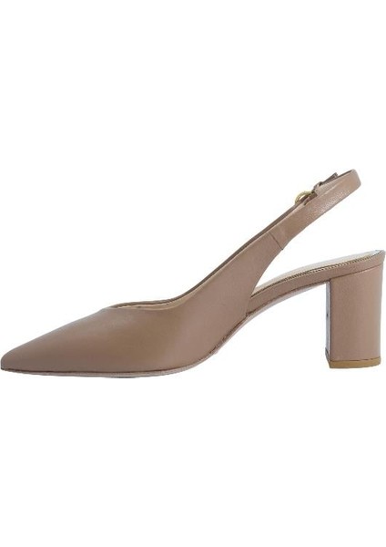 Hakiki Deri Bıskuvı-Altın Ayakkabı Stiletto 9841 48 V2