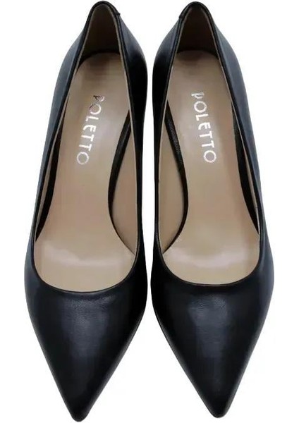 Hakiki Deri Sıyah Ayakkabı Stiletto 9841 35 modelleri