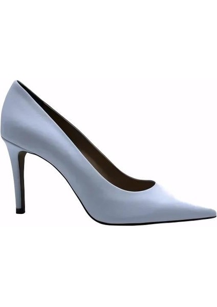 Hakiki Deri Beyaz Ayakkabı Stiletto 4924 02