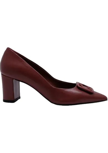 Hakiki Deri Kırmızı Ayakkabı Stiletto 9841 41 V4