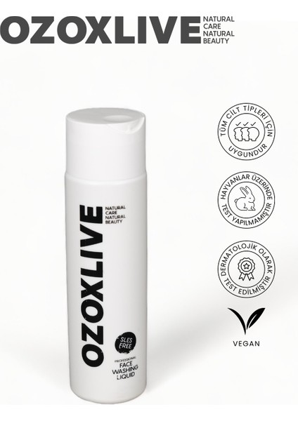 Face Washing Liquid 240 ml (Ozon Bazlı Temizleyici/Onarıcı - Kuru Ciltler)