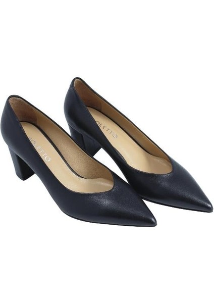 Hakiki Deri Sıyah Ayakkabı Stiletto 9841 38 V6 modelleri