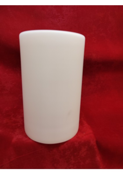 Hakiki Opalin Tekli Silindir Avize Camı Büyük.Beyaz(Camın çapı:24.00cm-h:29.00cm)(E.27)