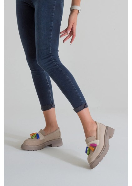 Kadın Hakiki Deri Püsküllü Oxford Ayakkabı 4034 fiyatları