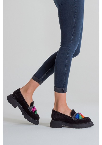 Kadın Hakiki Deri Püsküllü Oxford Ayakkabı 4034 modelleri