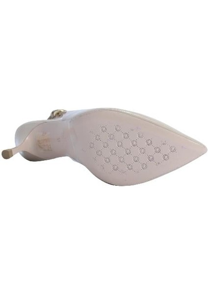 Hakiki Deri Bej-Altın Ayakkabı Stiletto 9841 48 V1 fırsatları