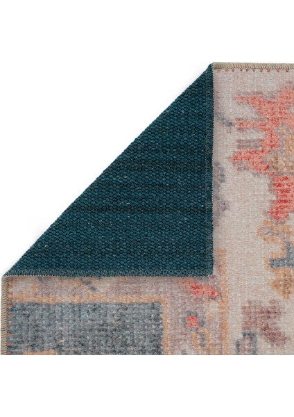 Carnival Renkli Patchwork Halı Yolluk Dokuma Şönil Halı Makinede Yıkanabilir Eskitme Vintage Halı