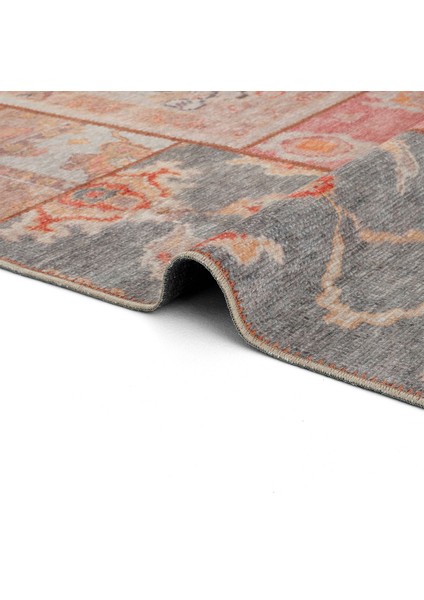 Carnival Renkli Patchwork Halı Yolluk Dokuma Şönil Halı Makinede Yıkanabilir Eskitme Vintage Halı
