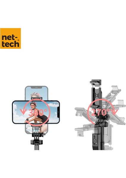 NT-MT04 Taşınabilir Selfie Çubuk Multi-Function Tripod Stand