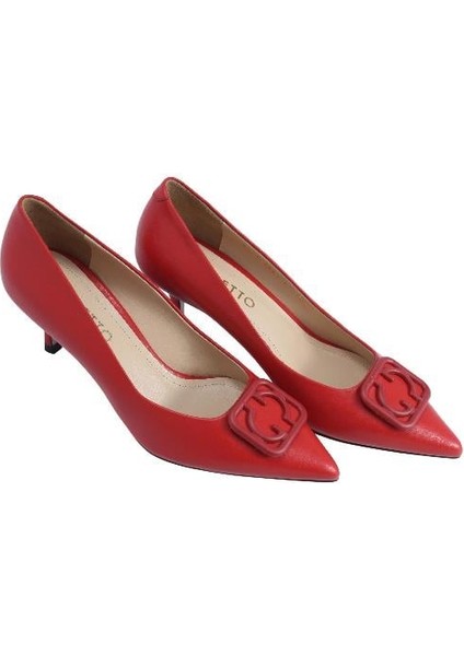 Hakiki Deri Kırmızı Ayakkabı Stiletto 9841 41 modelleri