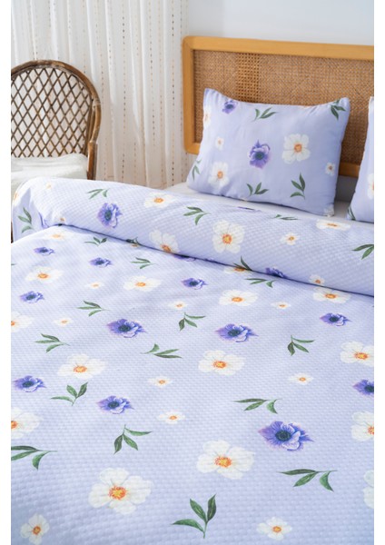 Kır Çiçekleri Çift Kişilik Baskılı Pike 200 x 220 cm