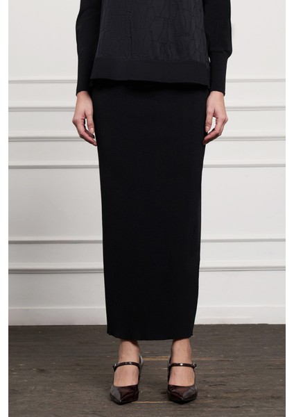 Merserize Çelik Örme Etek 013 Siyah fırsatları