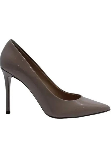 Hakiki Deri Bej-Kırmızı Ayakkabı Stiletto 2536 05 BD34-43