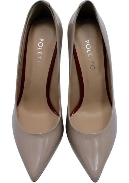 Hakiki Deri Bej-Kırmızı Ayakkabı Stiletto 2536 05 BD34-43 modelleri
