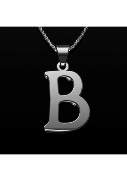925 Ayar Gümüş Kolye Harf B SM2684