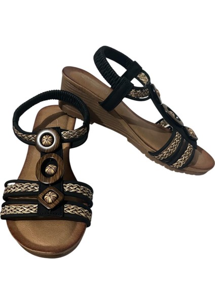 Orijinal Guja 145-4 Ortopedik Dolgu Topuk Bayan Sandalet modelleri