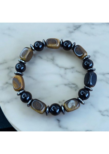 Kaplan Gözü Bileklik Doğal Taş Bileklik Hematit Bileklik Oniks Taşı Hematit Kaplan Gözü Doğal Taş Bileklik fiyatları