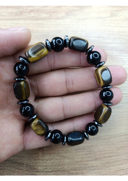 Kaplan Gözü Bileklik Doğal Taş Bileklik Hematit Bileklik Oniks Taşı Hematit Kaplan Gözü Doğal Taş Bileklik indirimleri