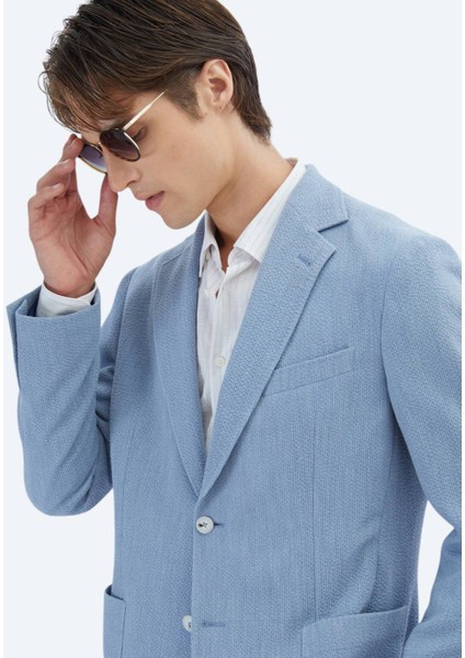 Mavi Desenli Modern Fit Ceket modelleri