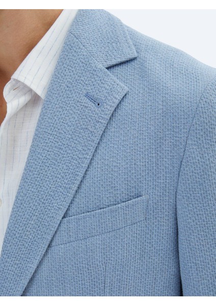 Mavi Desenli Modern Fit Ceket indirimleri