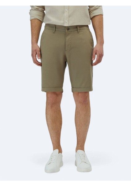 Vizon Düz Dokuma Slim Fit Casual Pamuk Karışımlı Bermuda fiyatları