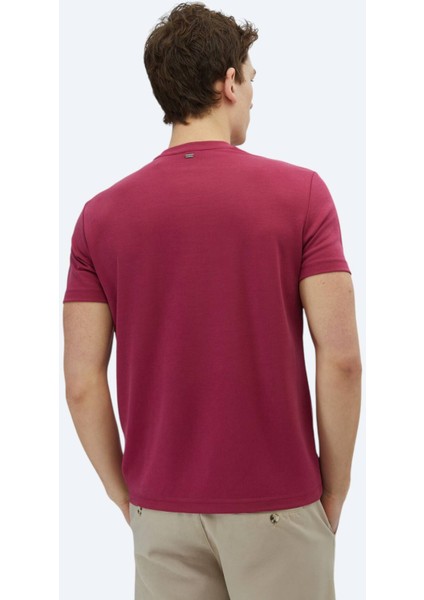 Mürdüm Düz Bisiklet Yaka T-Shirt indirimleri