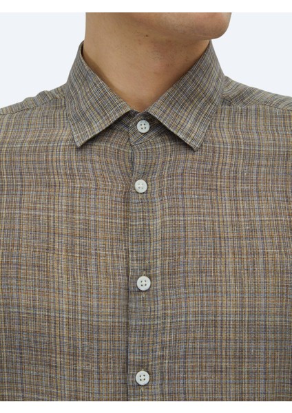 Vizon Baskılı Regular Fit Dokuma Casual Gömlek fırsatları