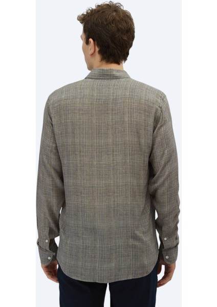 Vizon Baskılı Regular Fit Dokuma Casual Gömlek indirimleri