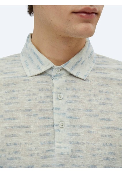 Taş Baskılı Polo Yaka Pamuk Karışımlı T-Shirt fırsatları