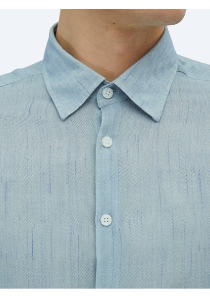 Mavi Baskılı Regular Fit Dokuma Casual Gömlek fırsatları