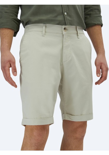 Taş Düz Dokuma Slim Fit Casual Pamuk Karışımlı Bermuda modelleri