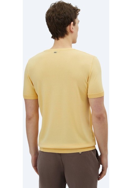Sarı Bisiklet Yaka Düz Örgü Triko fırsatları