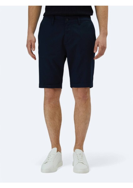 Lacivert Düz Dokuma Slim Fit Casual Pamuk Karışımlı Bermuda fiyatları