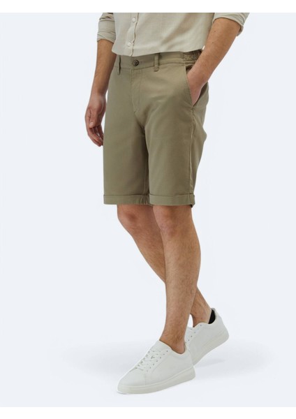 Vizon Düz Dokuma Slim Fit Casual Pamuk Karışımlı Bermuda modelleri