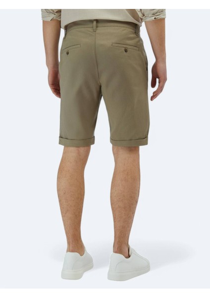 Vizon Düz Dokuma Slim Fit Casual Pamuk Karışımlı Bermuda indirimleri