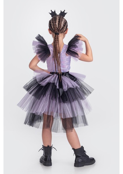 Kuromi Pul Payet Kız Çocuk Tütü Elbise - Lila fırsatları